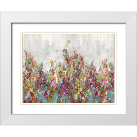Blooming White Modern Wood Framed Art Print with Double Matting by Robbins, Nikki
