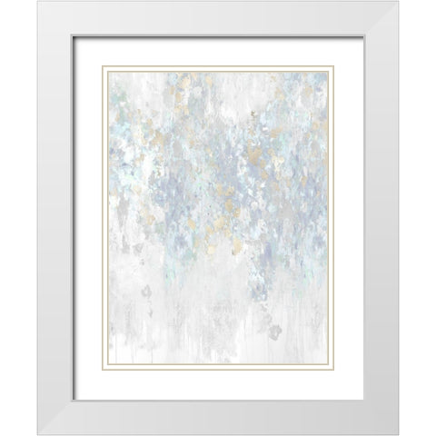 Cascade Suble White Modern Wood Framed Art Print with Double Matting by Robbins, Nikki