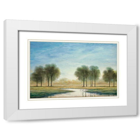 Morning Reflection I White Modern Wood Framed Art Print with Double Matting by Thomas, Neil