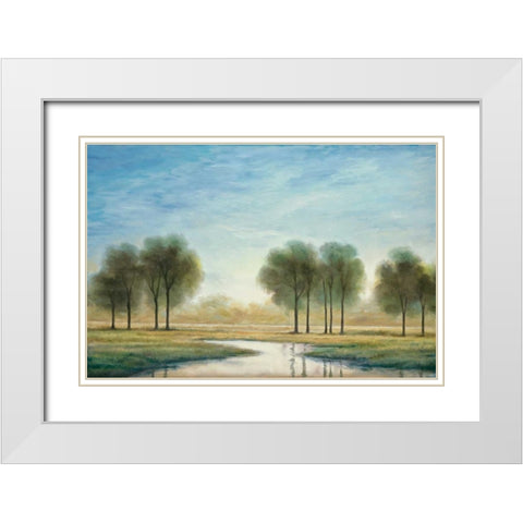 Morning Reflection I White Modern Wood Framed Art Print with Double Matting by Thomas, Neil