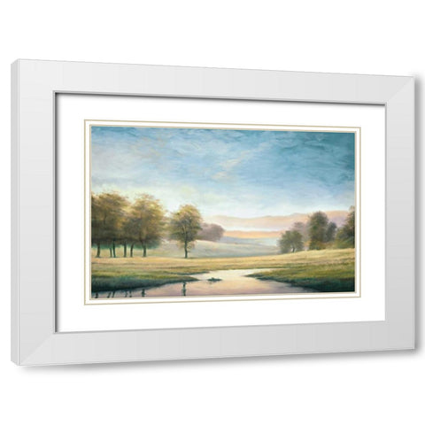 Morning Reflection II White Modern Wood Framed Art Print with Double Matting by Thomas, Neil