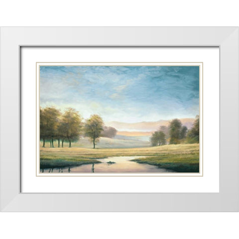 Morning Reflection II White Modern Wood Framed Art Print with Double Matting by Thomas, Neil