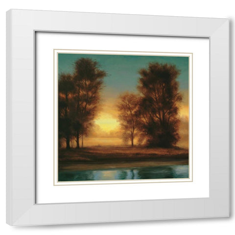 Twilight I White Modern Wood Framed Art Print with Double Matting by Thomas, Neil