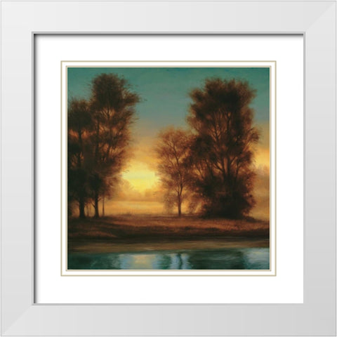 Twilight I White Modern Wood Framed Art Print with Double Matting by Thomas, Neil