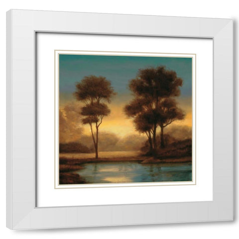 Twilight II White Modern Wood Framed Art Print with Double Matting by Thomas, Neil