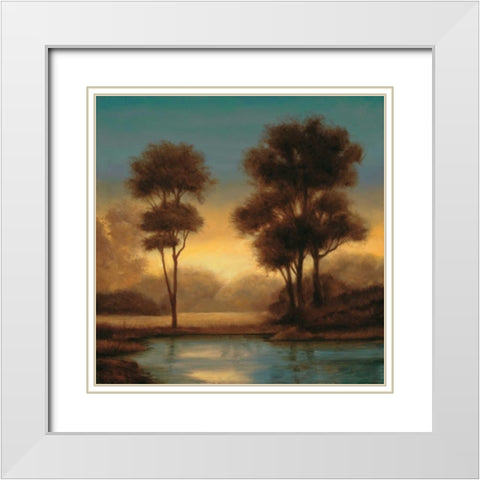 Twilight II White Modern Wood Framed Art Print with Double Matting by Thomas, Neil