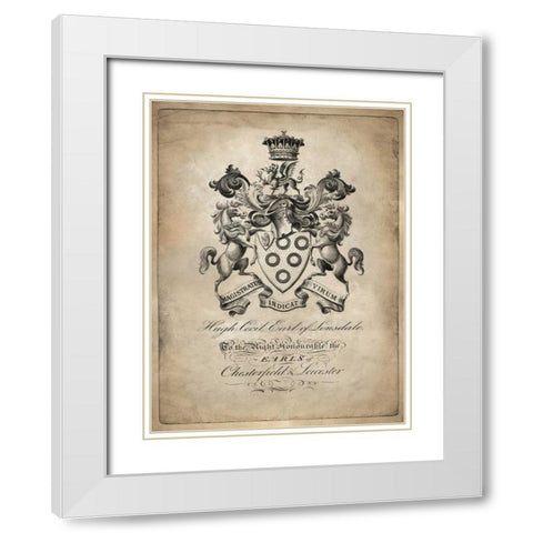 Heraldry III White Modern Wood Framed Art Print with Double Matting by Jeffries, Oliver