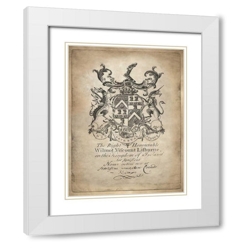 Heraldry II White Modern Wood Framed Art Print with Double Matting by Jeffries, Oliver