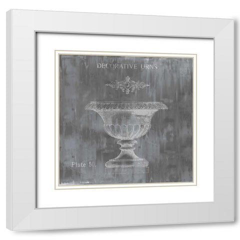Urns and Ornaments I White Modern Wood Framed Art Print with Double Matting by Jeffries, Oliver