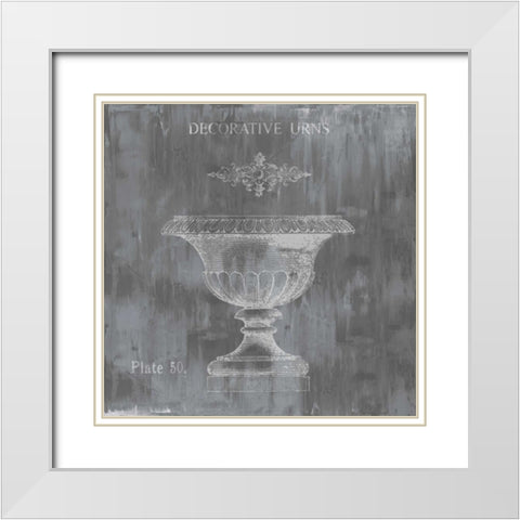 Urns and Ornaments I White Modern Wood Framed Art Print with Double Matting by Jeffries, Oliver