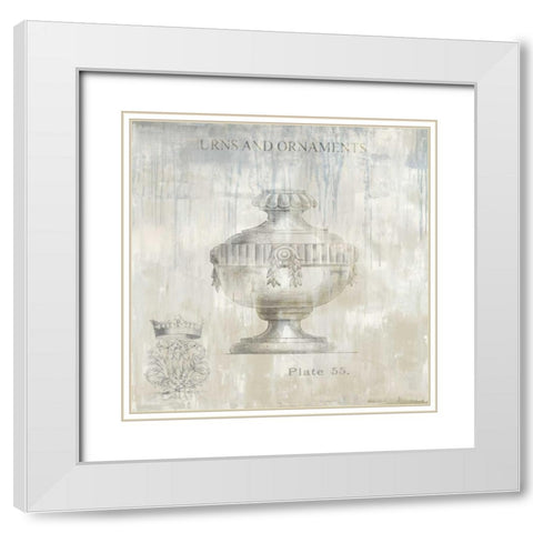 Urns and Ornaments III White Modern Wood Framed Art Print with Double Matting by Jeffries, Oliver