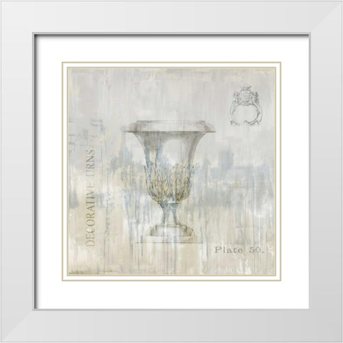 Urns and Ornaments IV White Modern Wood Framed Art Print with Double Matting by Jeffries, Oliver