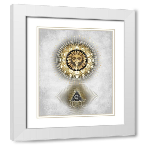 Radiant Sun I White Modern Wood Framed Art Print with Double Matting by Jeffries, Oliver