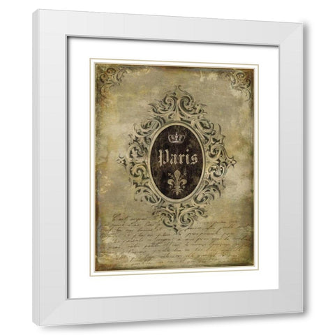 Paris Classique I White Modern Wood Framed Art Print with Double Matting by Jeffries, Oliver