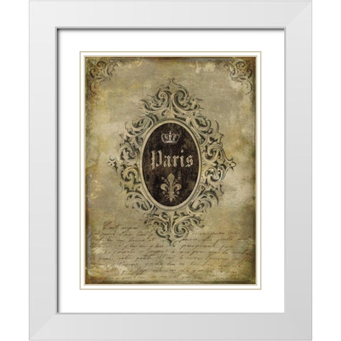 Paris Classique I White Modern Wood Framed Art Print with Double Matting by Jeffries, Oliver