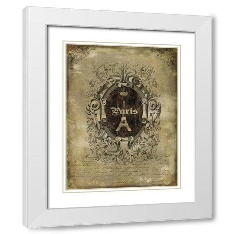 Paris Classique II White Modern Wood Framed Art Print with Double Matting by Jeffries, Oliver