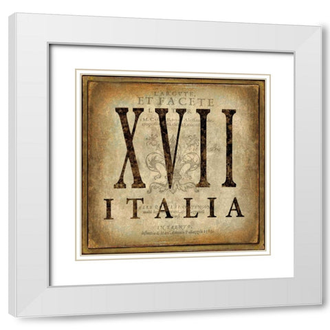 Italia White Modern Wood Framed Art Print with Double Matting by Jeffries, Oliver