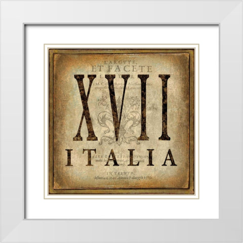 Italia White Modern Wood Framed Art Print with Double Matting by Jeffries, Oliver
