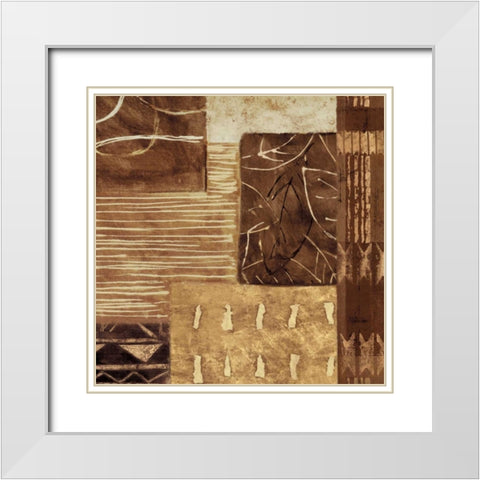 Naturally II White Modern Wood Framed Art Print with Double Matting by Perry, Olivia