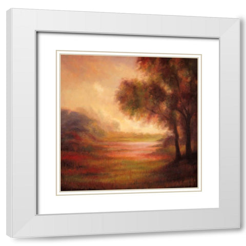 Ethereal I White Modern Wood Framed Art Print with Double Matting by Shaw, Olivia