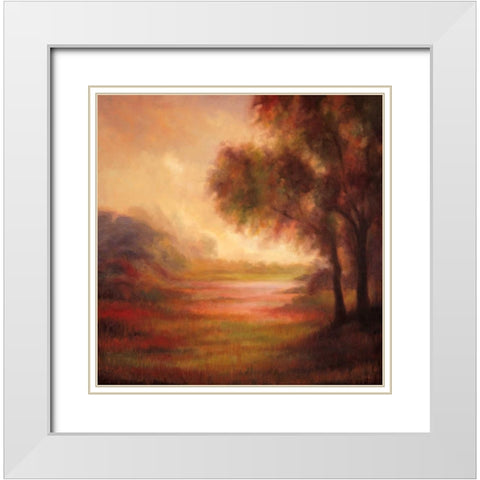 Ethereal I White Modern Wood Framed Art Print with Double Matting by Shaw, Olivia