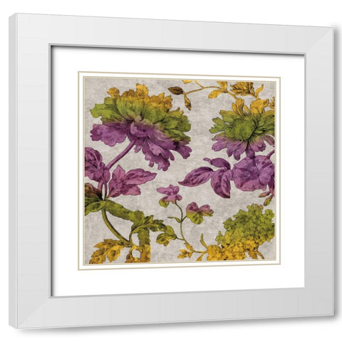Full Bloom II White Modern Wood Framed Art Print with Double Matting by Davis, Pamela