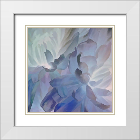 Chrysanthemum V White Modern Wood Framed Art Print with Double Matting by Pollard, David