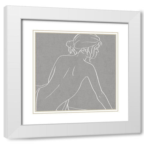 Female Figure Gray I White Modern Wood Framed Art Print with Double Matting by Blake, Madeline
