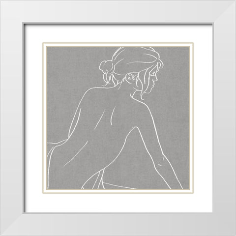 Female Figure Gray I White Modern Wood Framed Art Print with Double Matting by Blake, Madeline