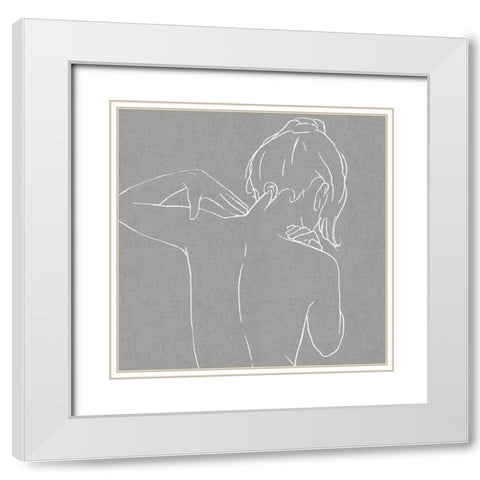 Female Figure Gray II White Modern Wood Framed Art Print with Double Matting by Blake, Madeline