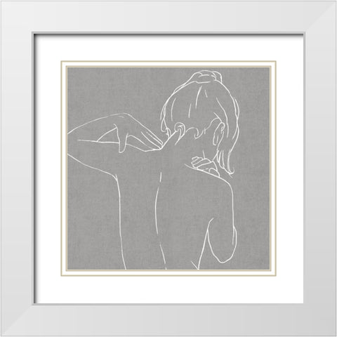 Female Figure Gray II White Modern Wood Framed Art Print with Double Matting by Blake, Madeline