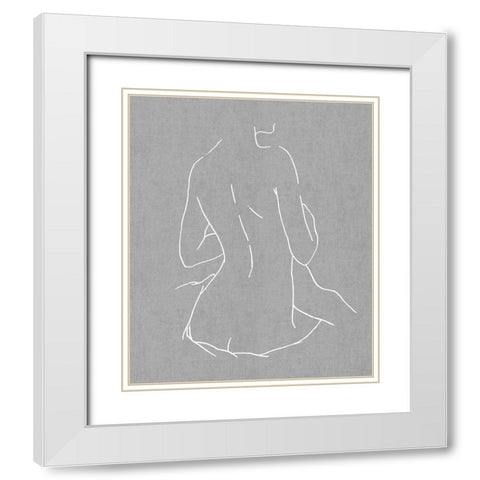 Female Figure Gray III White Modern Wood Framed Art Print with Double Matting by Blake, Madeline