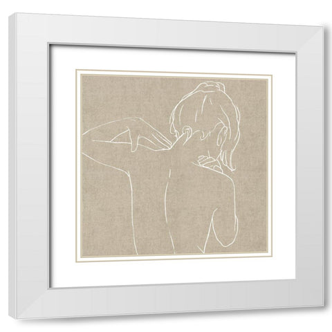 Female Figure Natural II White Modern Wood Framed Art Print with Double Matting by Blake, Madeline