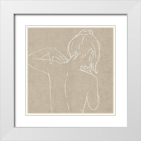 Female Figure Natural II White Modern Wood Framed Art Print with Double Matting by Blake, Madeline