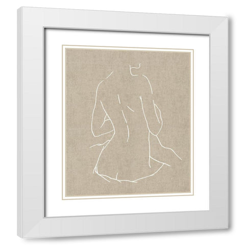 Female Figure Natural III White Modern Wood Framed Art Print with Double Matting by Blake, Madeline