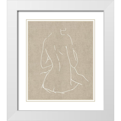 Female Figure Natural III White Modern Wood Framed Art Print with Double Matting by Blake, Madeline