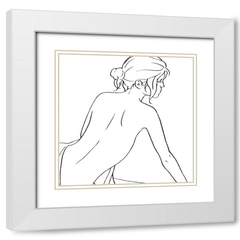 Female Figure I White Modern Wood Framed Art Print with Double Matting by Blake, Madeline