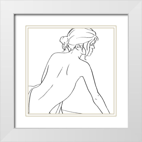 Female Figure I White Modern Wood Framed Art Print with Double Matting by Blake, Madeline