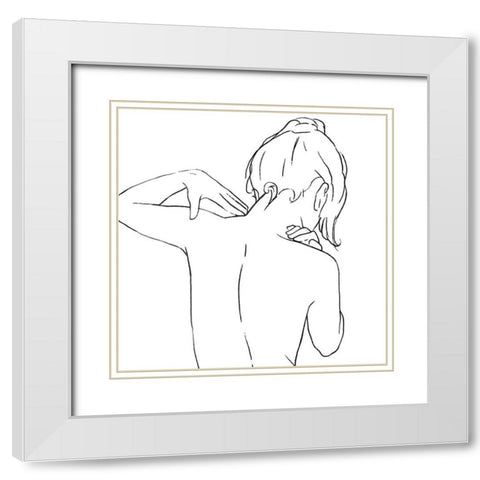 Female Figure II White Modern Wood Framed Art Print with Double Matting by Blake, Madeline