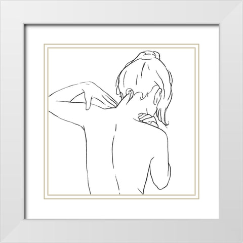 Female Figure II White Modern Wood Framed Art Print with Double Matting by Blake, Madeline