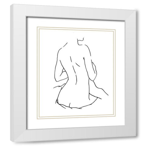 Female Figure III White Modern Wood Framed Art Print with Double Matting by Blake, Madeline