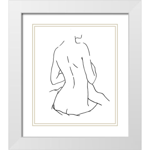 Female Figure III White Modern Wood Framed Art Print with Double Matting by Blake, Madeline