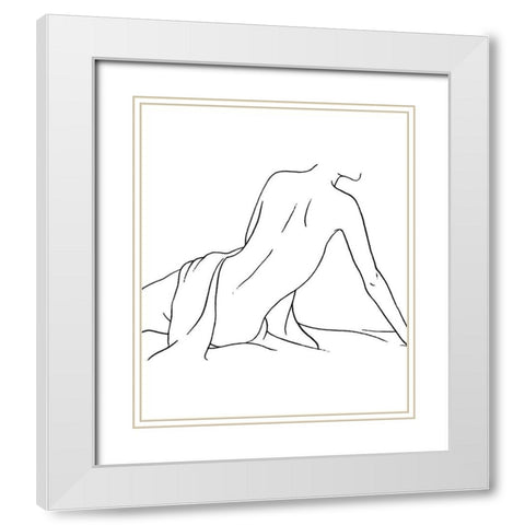 Female Figure IV White Modern Wood Framed Art Print with Double Matting by Blake, Madeline
