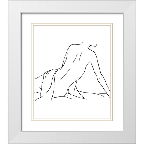 Female Figure IV White Modern Wood Framed Art Print with Double Matting by Blake, Madeline