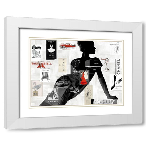 High Fashion I White Modern Wood Framed Art Print with Double Matting by Pearson, Amanda