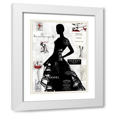 High Fashion III White Modern Wood Framed Art Print with Double Matting by Pearson, Amanda