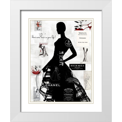 High Fashion III White Modern Wood Framed Art Print with Double Matting by Pearson, Amanda