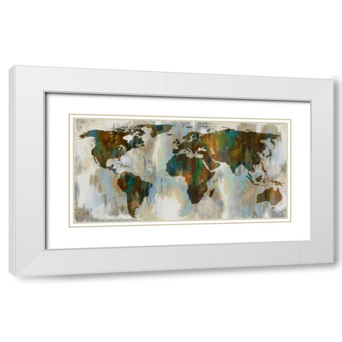 World  of Color White Modern Wood Framed Art Print with Double Matting by Brennan, Russell
