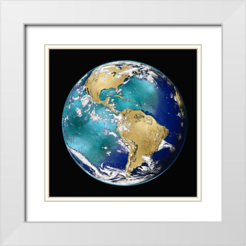 World Turning VI White Modern Wood Framed Art Print with Double Matting by Brennan, Russell