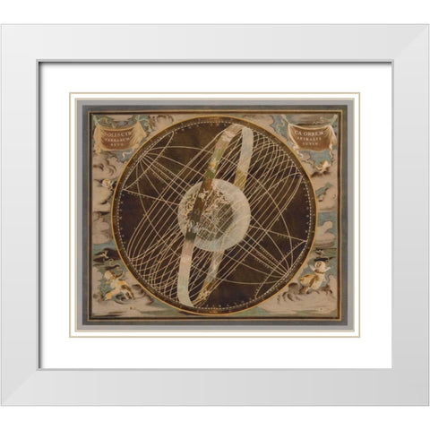 Celestial I White Modern Wood Framed Art Print with Double Matting by Brennan, Russell